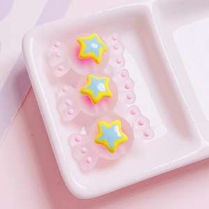 Nueva llegada pentagrama pintado a mano DIY Cadena de teléfono móvil acrílico plástico Lucite cuentas moderno Color colisión azúcar esmerilado - Product Image 2