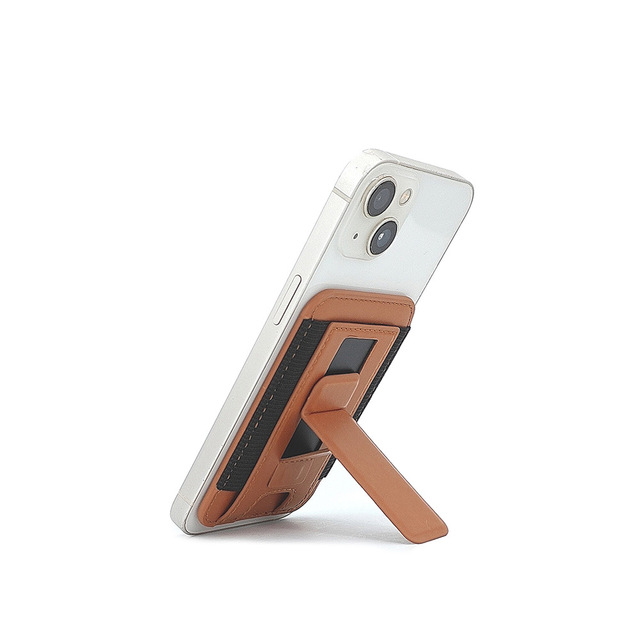 For MagSafe Wallet Strongest Magnetic Card Holder for iPhone Series Minimalist Leather Magnetic Wallet Stand for Phone Case