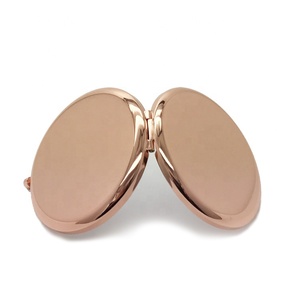 Mini miroir compact cosmétique portatif de <span class=keywords><strong>salon</strong></span> de beauté d'or <span class=keywords><strong>rose</strong></span> avec le logo - Product Image 3