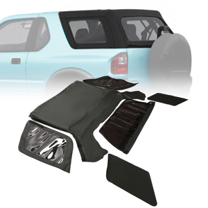 Capote souple avec 3 fenêtres fumées compatible avec Isuzu <span class=keywords><strong>Amigo</strong></span> Rodeo Cabriolet 1998 - 2002 - Product Image 6