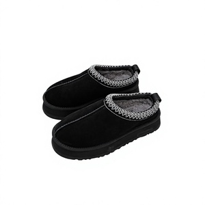 Botines de Invierno para Mujer, Tipo Zueco, de Ante Sintético, Forrados con Pelo Sintético, Antideslizantes, para Interiores y Exteriores, para Clima Frío, OEM, Color Personalizado, MOQ Bajo - Product Image 2