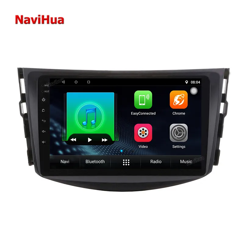 Navihua Touch Screen Gps Navigatie Auto Stereo Head Unit Android Auto Radio Dvd-Speler Voor Toyota Rav4 2009 2010 2011 2012 2013