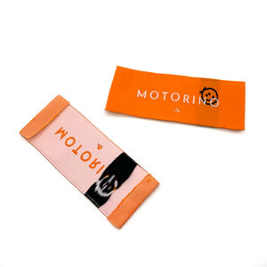 Прямо с фабрики, высококачественные тканые этикетки для футболок с атласным воротником на спине, индивидуальный дизайн - Product Image 4