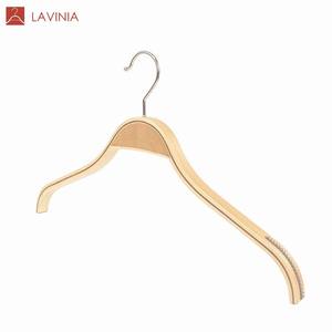 <span class=keywords><strong>Lavinia</strong></span> appendiabiti da donna colore naturale portapantaloni antiscivolo appendiabiti appendiabiti in legno per vestiti con logo - Product Image 1