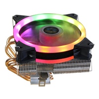 Meilleure vente ventilateur d'éclairage Led refroidissement par air horizontal tour de caloduc en cuivre pour processeur Intel AMD AM4 AM5 refroidisseur d'air universel