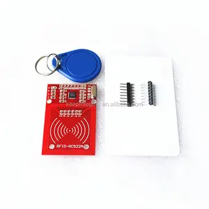 Il più nuovo RC522 Red RFID RF IC Card sensore di prossimità S50 Fudan Card e portachiavi modulo di induzione MFRC-522