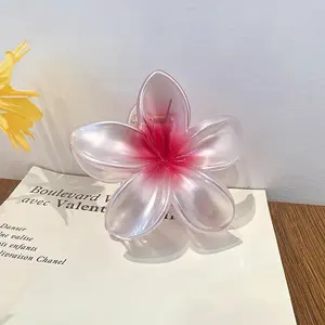 Bauhinia flower 8cm acrylic elegant colorful flower hair claw clip for girls and women's hair accessories headwear