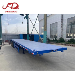 Prix d'usine Fudeng Semi-<span class=keywords><strong>remorque</strong></span> plateau en acier 20 pieds 40 pieds Capacité 25-30 tonnes Suspension mécanique 3 <span class=keywords><strong>essieux</strong></span> <span class=keywords><strong>Remorque</strong></span> porte-conteneurs - Product Image 3