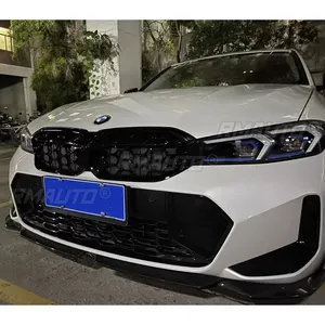 ชุดแต่งรอบคันสำหรับ BMW G20 G28 LCI 2023 ชุดแต่งกันชนหน้า สปลิตเตอร์ครอบกันชนหน้า สีดำเงา สไตล์ MP  ดิฟฟิวเซอร์กันชนหน้า อุปกรณ์ตกแต่งรถยนต์ - Product Image 4