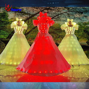 Elsa brillante principessa ha portato la luce Costume bianco 1 pezzo <span class=keywords><strong>abito</strong></span> da ballo per ragazze e adulti per feste <span class=keywords><strong>di</strong></span> compleanno - Product Image 3
