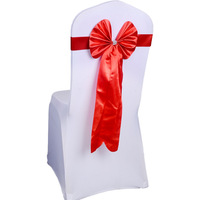 Rubans et nœuds en satin pour chaises de mariage, d'anniversaire, de banquet, de réception et de chaises pliantes