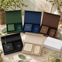 Boîte à bijoux magnétique personnalisée de qualité supérieure avec logo, boîte cadeau pour bague, bracelet, collier, emballage pour cadeaux de mariage, boîte en papier