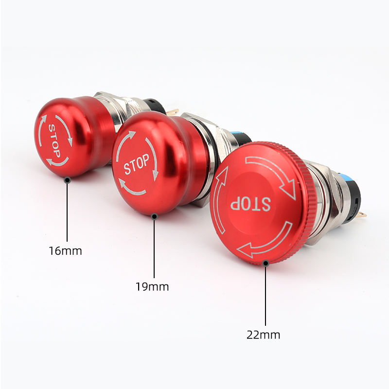 Emergency Stop Mushroom-Shape Brass Push Button Switch IP65 10A 1NO1NC 500000 Times Mechanical Life LiXiang Home Appliances