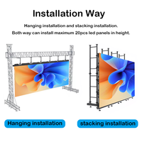 Écran LED géant pour scène intérieure et extérieure 500x500, panneau vidéo LED pour toile de fond de scène, HD P2.6 P2.9 P3.9mm, écran LED pour église
