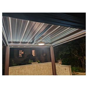 Orient <span class=keywords><strong>Terrasse</strong></span> sur mesure Pergola en aluminium Auvent extérieur <span class=keywords><strong>Terrasse</strong></span> Toit Panneau en aluminium <span class=keywords><strong>Terrasse</strong></span> avec portes coulissantes en verre - Product Image 2