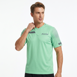 Maillot de football personnalisé avec logo, uniforme d'entraînement vert, polo à manches courtes pour hommes et adolescents - Product Image 1
