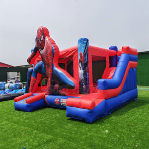 Château gonflable sur le thème de <span class=keywords><strong>Spiderman</strong></span> personnalisé, château gonflable commercial avec toboggan pour fête dans la cour - Product Image 2