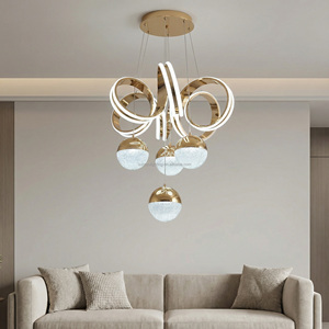Lampadario a Sospensione <span class=keywords><strong>LED</strong></span> Contemporaneo di Lusso AB 150W per Soggiorno, Sala da Pranzo, Camera da Letto - Lampadario Moderno per Hotel, Villa, Caffè - Durevole - Product Image 2