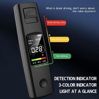 Alcoholímetro con Llavero para Auto con Indicaciones de Voz, Sensor Semiconductor para una Detección Precisa del Alcohol en el Aliento