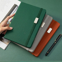 Carnet A5 à couverture rigide en cuir, reliure thermique, avec sangle élastique, personnalisable avec logo, pour bureau, journal intime, en stock