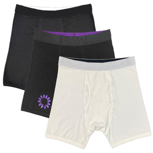 Calzoncillos bóxer para hombre CELINNE, paquete de 6, color liso, tiro medio, algodón transpirable, ropa interior masculina con logo estampado en la cintura - Product Image 2
