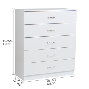 Vente en gros Armoire blanche <span class=keywords><strong>Commode</strong></span> en bois de chêne <span class=keywords><strong>Commode</strong></span> à 5 tiroirs <span class=keywords><strong>Commode</strong></span> en bois <span class=keywords><strong>blanc</strong></span> pour le salon - Product Image 4