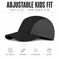 Casquette Jockey Enfant 5 Panneaux Style Camper Bicolore Logo Personnalisé Chapeau de Soleil Réglable pour Tout-Petits Garçons Filles Vente en Gros Fournisseur OEM