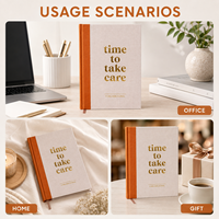 Diario de Bienestar Personalizado al por Mayor, con Logotipo Dorado, Tapa Dura, Cuaderno de Autocuidado