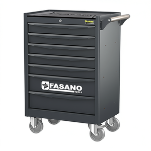 Fasano <b>Tools</b> 7 Drawer <b>Rolling</b> <b>Tool</b> Cabinet With Lock And Handle For Workshop Use - Product Image 2