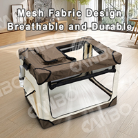 Cage à chien portable, grande, à parois souples, pliable, pour le transport d'animaux de compagnie, pour coffre de SUV et camping