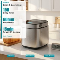 Máquina para Hacer Pan Automática Honeyice SC-3206 con Báscula Digital Integrada y Dispensador de Levadura, Máquina Profesional para Panadería Casera