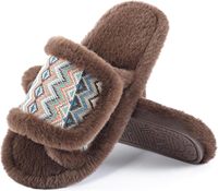 Chaussons d'intérieur en fourrure pour femmes, à bout ouvert, avec mousse à mémoire de forme respirante et semelle extérieure en EVA, collection printemps-été, vente en gros