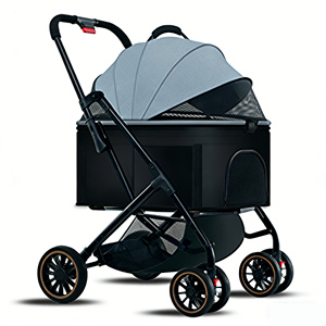 Poussette transfrontalière <span class=keywords><strong>pour</strong></span> animaux de compagnie, <span class=keywords><strong>chien</strong></span> et chat, légère, pliable, <span class=keywords><strong>pour</strong></span> extérieur, avec <span class=keywords><strong>panier</strong></span> séparable, <span class=keywords><strong>pour</strong></span> chiens de petite et moyenne taille - Product Image 4