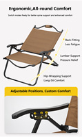 Nouvelle chaise pliante d'extérieur Kermit, chaise portable pour le camping, le pique-nique et la pêche avec dossier réglable en 3 positions