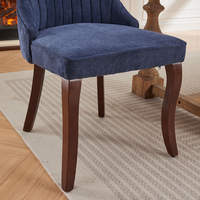 Chaises de salle à manger modernes en lin, chaise d'appoint confortable avec revêtement en tissu pour salle à manger, bureau à domicile et hôtel