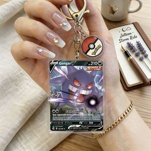 Accessoires Pokémon TCG : <span class=keywords><strong>Porte</strong></span>-clés en acrylique avec designs de cartes double face (Meowth Snorlax) - Style Anime, vendus individuellement - Product Image 4