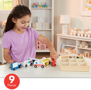 Veicolo in legno giocattolo con vassoio in legno regalo ideale per bambini dai 3 ai 5 anni - Product Image 4