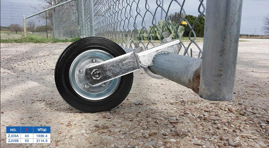 Zwaarlast-zwenkwiel rvs bevestigingsplaat met rem zwaar polyamide velg
