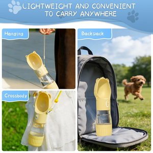 Nouvelle Bouteille d'Eau Écologique pour Animaux de Compagnie 500ML Résistante à la Chaleur Imperméable Portable pour Chiens et Chats Design Carré Solide - Product Image 5