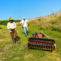 Tondeuse robot à fléaux télécommandée 800mm 1000mm pour herbe, mini débroussailleuse sur chenilles, modèle le plus vendu