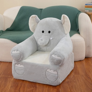 Nouveau-né chaise assis siège enfants universel canapé lapin fourrure dessin animé pli enfants canapé en peluche mignon Animal en forme de peluche - Product Image 1