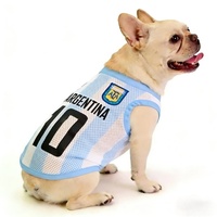 Gilet de football sportif pour petits chiens, en maille respirante, imperméable, personnalisable avec logo d'équipe, vêtements d'été pour chats et chiens