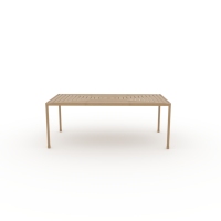 Ensemble de table et chaises de salle à manger d'extérieur moderne pour 6 personnes, mobilier de patio, structure en aluminium, table et chaises de jardin pour villa et hôtel