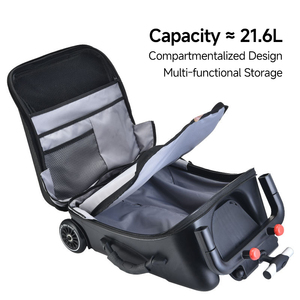 <span class=keywords><strong>Valise</strong></span> à roulettes 2-en-1 pour enfants de 20 pouces avec siège, poussette de voyage, bagage cabine, trottinette pour enfants - Product Image 5