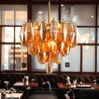 Lustre LED en verre moderne européen, hauteur réglable, structure en fer, blanc chaud, salon, salle à manger, chambre à coucher, garantie de 2 ans
