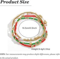 Set de 7 Pulseras Bohemias CCB con Cuentas Mixtas de Arroz, Estilo Mayorista, Ideales para Fiestas Navideñas, Superventas Transfronterizas