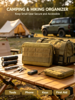 Sac banane tactique noir Molle en polyester, pochette utilitaire carrée pour ceinture, idéal pour EDC, chasse, camping, cyclisme