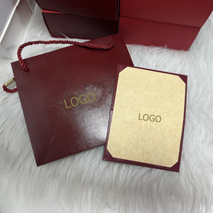 Red Brand Jewelry <b>Box</b> Complete Packaging Set With <b>Gift</b> Bag Certificate Custom <b>Bracelet</b> Necklace Long Chain <b>Gift</b> <b>Box</b> <b>For</b> Woman - Product Image 5