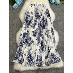 <span class=keywords><strong>Falda</strong></span> <span class=keywords><strong>de</strong></span> satén transpirable <span class=keywords><strong>con</strong></span> volantes, estampado floral exclusivo, <span class=keywords><strong>de</strong></span> cintura alta, longitud media, acampanada, para playa, novedad <span class=keywords><strong>de</strong></span> verano para mujer - Product Image 6