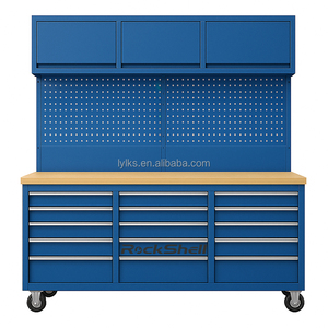 72-Inch Customizable Modular Steel Roller Toolbox <strong>Workbench</strong> Drawer Cabinets Set OBM/OEM <strong>Metal</strong> <strong>Workbench</strong> for Garages - Product Image 1